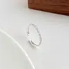 Anel de Prata Esterlina S925 Design Feminino Simples Liso Anel de Prata Nicho Alto Padrão Anel Antidesgaste Joias Atacado