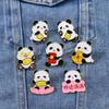 Guofeng Fu Panda Broche de Ano Novo Boa Sorte Cheio de Desenhos Animados Bonitos Tesouro Nacional Animal Emblema Presentes Infantis Acessórios
