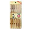 Yijiaxiang tarjeta dorada anti-hierro palillos de madera 10 pares sin laca gruesos antibacterianos alta temperatura carbonizados palillos de bambú de 24 cm
