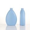Frasco de Shampoo e Gel de Banho para Bebê 500ml Frasco Azul Plano Ombro Arredondado Frasco de Plástico PE Frasco com Bomba para Loção Corporal