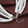 Colar Longo de Pérolas com Várias Camadas Elegante para Noiva Estilo K Deslumbrante Princesa Corrente para Suéter