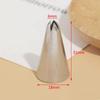 Boquilla para tubería de acero inoxidable 304 de boca redonda, alambre de trazado, escritura, crema para pastel, horneado, herramienta DIY, trompeta