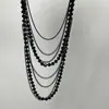 Collar de Cadena de Cristal Exagerado de Múltiples Capas Estilo Gótico Atmosférico Europeo y Americano Cadena de Clavícula de Alta Gama para Mujeres
