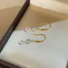 Pendientes Tich de Plata de Ley S925 con Circonita para Mujer, Ganchos para Orejas, Pendientes Simples y Versátiles de Estilo Retro Francés, Pendientes de Gota de Agua de Alta Gama