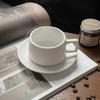 Taza de Café y Platillo de Cerámica de Color Sólido Simple Traje Taza de Té de la Tarde Taza de Agua Taza de Desayuno Taza de Leche Cuchara Soporte para Taza Lujo Ligero