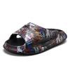 Pantuflas estampadas National Dynasty Suela de plataforma 4.0 Zapato Boca de tiburón Zapatos para hombre Pantuflas de verano