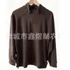 Derong Palillo Camisa de Hombre con Cuello Alto Media Cremallera Ropa de Otoño e Invierno Cálida