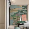 Tecido de parede papel de parede estilo chinês retrô nostálgico estilo antigo estudo Sonho da Câmara Vermelha restaurante Sala Privada Restaurante parede de fundo da sala de estar papel de parede