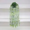 Planta de simulación transfronteriza de Amazon, eucalipto artificial colgante de pared de ratán, decoración para interiores y exteriores, hombre de ratán verde
