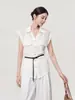 Moda Femenina Transfronteriza Más Vendida Camisa Texturizada de Solapa, Top Holgado Estilo Perezoso Yhbzw920275 Mezcla de Tencel