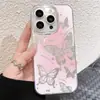 Funda para iPhone 16 Pro Max con Mariposas Estampadas Huecas de Gama Alta Venta al por Mayor Funda Protectora para iPhone 17 Pintada con UV