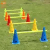 Cono Marcador de 32 cm Obstáculo Entrenamiento de Fútbol Valla Multifuncional Barrera de Agilidad Altura Ajustable Lanqi