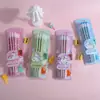 Lápis Macaron 2B para Crianças, Papelaria Simples para Escrever, Caixa com 12 Peças, Lápis Específicos para Estudantes, Fofo