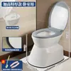 Silla de Inodoro Engrosada para Mujeres Embarazadas, Asiento de Inodoro Portátil para Personas Mayores, Asiento de Modificación de Inodoro de Sentadilla para el Hogar