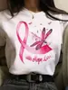 Camiseta feminina de manga curta 2023 moda estampada manga curta estação independente tamanho europeu blusa básica gola redonda