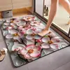 Alfombra Absorbente para Baño con Forma de Flor Tridimensional, Alfombra Suave de Tierra de Diatomeas de Secado Rápido, Alfombra para Cocina y Baño, Felpudo Antideslizante