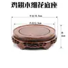 Base de soporte para tetera de madera maciza, Estante para juego de té, Soporte para tetera, Adorno para ceremonia del té, Jarrón de flores de madera maciza, Maceta de piedra, Bonsái, Estatua de Buda