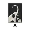 Pintura decorativa simples e moderna para sala de estar elefante preto e branco mural de parede para TV pintura de parede de fundo para sofá novo de alta qualidade