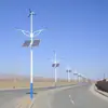 Proyecto prepago para nuevas áreas rurales: Farolas solares de doble cabeza con brazo alto y bajo, postes de farola de 6,8 m y 10 m