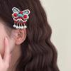 Acessório de Cabelo Infantil para Ano Novo Novo Grampo Vermelho Headwear Ano Novo Chinês Hanfu Acessórios de Cabelo Franja de Leão Estilo Nacional Presilha Lateral Pequena