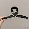 Pinza Geométrica Simple para el Cabello, Pinza de Moda para la Parte Trasera de la Cabeza, Pinza Femenina de Color Café, Accesorio para el Cabello de Pinza de Tiburón de Alta Gama y Exquisito
