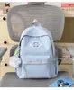 Mochila Casual Simple Modelo Nuevo Transfronterizo Color Sólido Gran Capacidad Nylon Ligera Versátil para Chicas de Secundaria