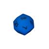 Dados Poliedros Sintéticos Luminosos Azules Grabados para Juego de Rol D&D Set de Siete Piezas Z02