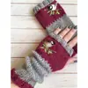 Otoño e invierno europeo y americano nuevo Amazon TEMU estación independiente comercio exterior moda cálido costura bordado guantes mujer