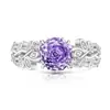 Anel de Trepadeira Colorido com Pedra Preciosa e Corte Rosa para Mulheres, Super Brilhante, Diamante de Alto Carbono Banhado a Ouro Real, Dropshipping Transfronteiriço