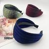 Diadema de punto antideslizante con dientes anchos y presión para el cabello, color blanco, transpirable, para mujer, venta al por mayor