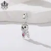 Aifulu Original Lindo West Highland Terrier Mascota Colgante Cobre Chapado en Platino Divertido Animal DIY Joyería con Cuentas