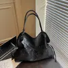 Bolso Tote de Moda Estilo Coreano de Gran Capacidad, Bolso Tote Versátil Nuevo de Tela Bordada con Estrellas, Bolso de Hombro Cruzado de Nicho