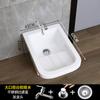 Lavabo con Balcón Lavabo de Lavandería Lavabo Integrado para Trapeador Lavabo para Trapeador Agua para Lavar Trapeador Lavabo para Trapeador Cerámico Tabla de Lavar Automática
