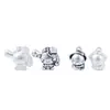 S999 Plata Pura Perro Canela Koala Muñeco Colgante Estilo Chino Dibujo Animado Animal Pulsera DIY Accesorio de Joyería Colgante