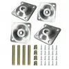 Conector de pata de madera para mesa y silla Accesorios de muebles nórdicos Tornillo para pata de silla Placa de hierro Junta plana de cuatro esquinas para pata de mesa