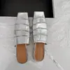 Sandálias de Salto Alto Femininas Versáteis, Elegantes e Modernas, Mules Douradas de Bico Aberto, Tendência Verão 2026