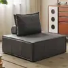 Sofá Bloque de Tofu, Piel Genuina, Estilo Minimalista Italiano, Apartamento Pequeño, Sala de Estar de Piamonte, Módulo Combinado de Sofá Cuadrado de Cuero