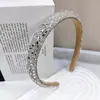 Faixa de Cabeça Europeia e Americana Transfronteiriça de Alto Padrão Totalmente Cravejada de Strass Borda Estreita de Alto Padrão Moda Versátil Estilo de Luxo Leve Faixa de Cabeça com Temperamento Acessórios para Cabelo