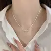 Collar de Cadena Hueso de Serpiente Anudado de Doble Capa para Mujer, Nuevo Modelo 2025, Diseño de Nicho de Lujo de Alta Gama, Accesorio Versátil con un Ambiente Elegante