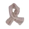 Calentador de cuello peludo para otoño e invierno, bufanda de piel sintética de conejo, cuello de felpa de color sólido, estilo extendido para niños, casual y versátil