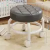 Banqueta pequena de roda universal banqueta para trocar de sapato com banqueta redonda infantil casa moderna minimalista banqueta móvel com rodas rodízios banqueta baixa