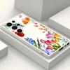 Funda de Teléfono Popular de Comercio Exterior Tulipán Flor Colorida Adecuada para Samsung S24+ Silicona Mate Anti-Caídas Cubierta Protectora