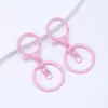 Llavero de aleación de color con cierre de langosta, juego de tres piezas, ocho llaveros, accesorios para joyería DIY, joyería creativa al por mayor
