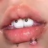 Gato pedra olho de gato lábio unha pedra natural dentes externos aço inoxidável argola para lábio fofa desenho animado osso da orelha unha perfuração corporal humana transfronteiriça