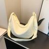 Bolso bandolera de hombro único de color sólido fresco, moderno y elegante, 2024 Verano Nuevo, Bolso dumpling versátil para mujer, Modelo nuevo 2024