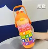 Cubo Mágico Educativo para Niños Digital 316 Taza Térmica, Aritmética Creativa, Anticaídas, Taza Portátil de Dibujos Animados con Popote, Taza de Alto Valor
