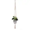 Cuerda de Algodón Tejida a Mano Estilo Bohemio Maceta para Plantas y Flores Cesta Colgante Bolsa de Red Cuerda para Colgar Colgante de Pared Cuerda para Colgar