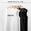 Chaleco Camiseta de Algodón Puro Estampado Personalizado con Logo Sin Mangas Deportes Fitness Actividad de Grupo en Equipo Chaleco DIY Ropa de Trabajo