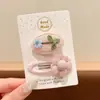 Presilha de Cabelo de Alto Padrão Coreana para Mulheres Presilha de Lã Estilo Retrô Outono Inverno Presilha para Franja Presilha Fofa de Coração Acessórios de Cabelo Adorno de Cabeça