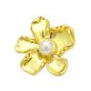 Botón Metálico con Forma de Botón Decorativo de Perla de Flor Irregular para Abrigo de Piel Superior Abrigo Hebilla Decorativa de Flor